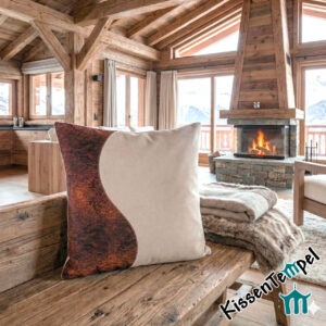 ChaletKissenBezug "Toni" KissenBezug mit Hirschfell-Optik, alle Größen, im alpenländischen Landhausstil