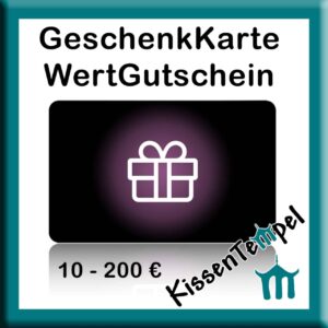 GeschenkKarte GeschenkGutschein WertGutschein vom KissenTempel