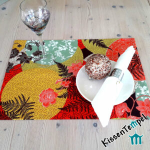 Tischset >Mandala Indian Summer< Platzset * Asia-Style Japan Weihnachten Advent Weihnachtsdeko Tischdeko rot orange gelb mint