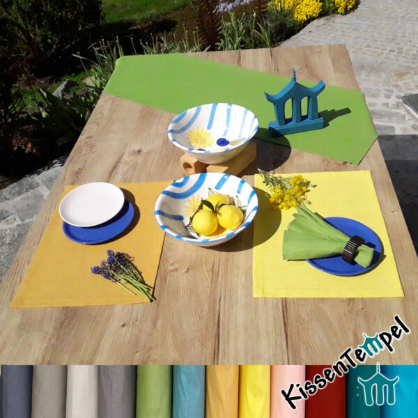 Leinen-Tischset >Lotte< verschiedene Farben, 100% Leinen, zeitlos, schlichte Eleganz