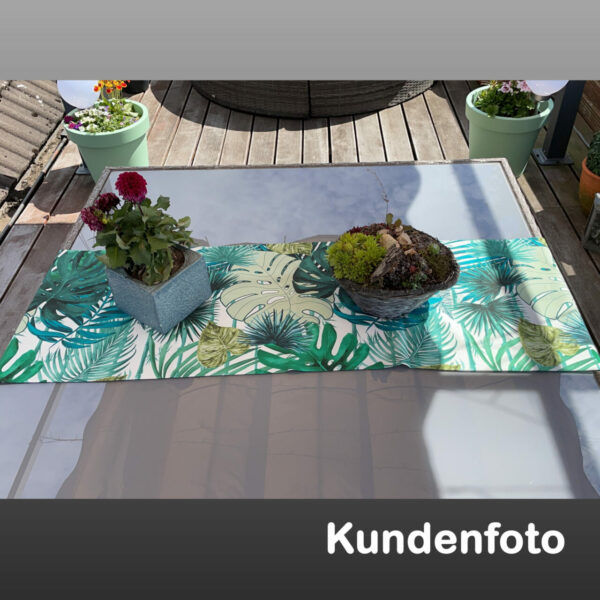 Outdoor Tischläufer "Jungle Feeling" wetterfest, UV-beständig, grün türkis petrol – Bild 7