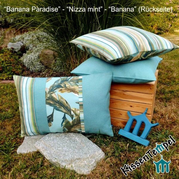 Outdoor-Kissen "Banana Paradise" mit "Nizza" und "Banana"