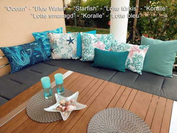 Maritime Kissen-Kombination Ocean-Koralle Starfish-Lotte 01b