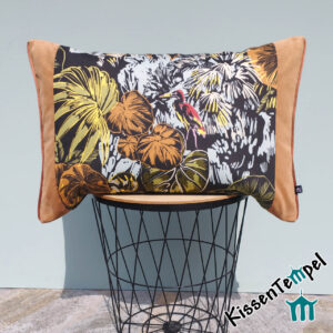 Edles Designer-Kissen "Tropicana-Deluxe" | KissenTempel | tropische Blätter