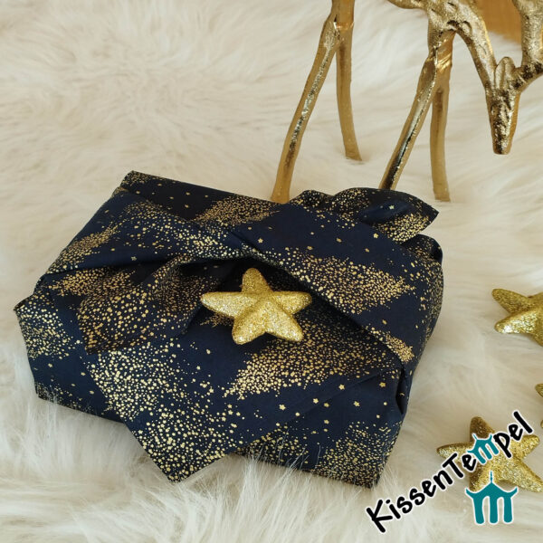 Geschenktuch / Furoshiki „Blue Christmas Tree“