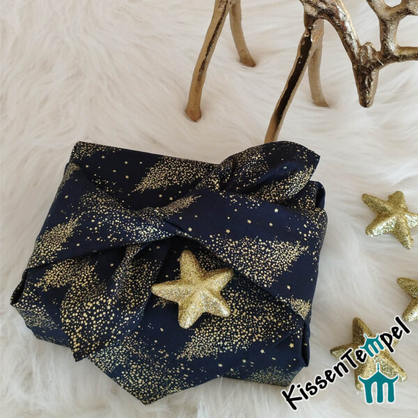 Geschenktuch / Furoshiki „Blue Christmas Tree“
