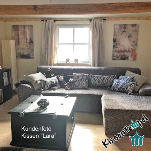 Edler orientalischer KissenBezug "Lara", alle Größen, Kelim-Optik, opt. mit Quasten – Bild 8
