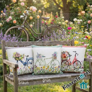 KissenBezug "Fahrrad" 50x50 cm, das perfekte Geschenk für Fahrrad-Freunde