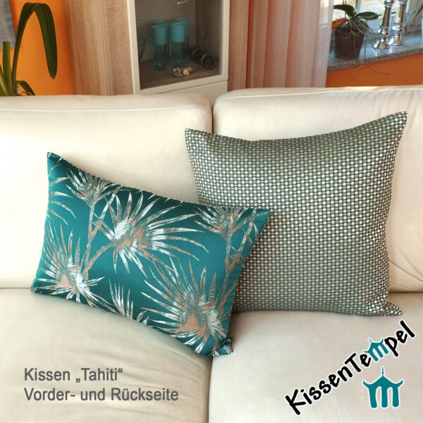 Edles SofaKissen "Tahiti" aus Jacquard | KissenTempel