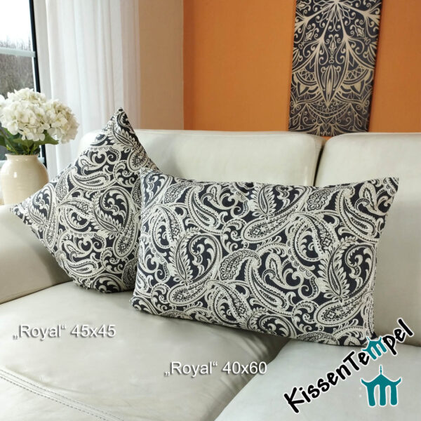 Stilvolles SofaKissen "Royal", alle Größen, mit Paisley-Muster