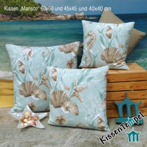 Maritime Kissen "Marisco" | KissenTempel | Muscheln und Seesterne