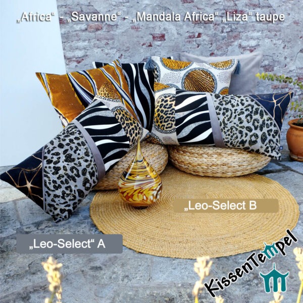 Edles Designer-Kissen 35x70cm "Leo-Select" Kissenkombination 1
