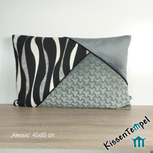 Elegantes Patchwork-Kissen "Alessio" 40x60 | KissenTempel