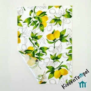 Geschirrtuch mit sommerlichen ZitronenMotiven | KissenTempel