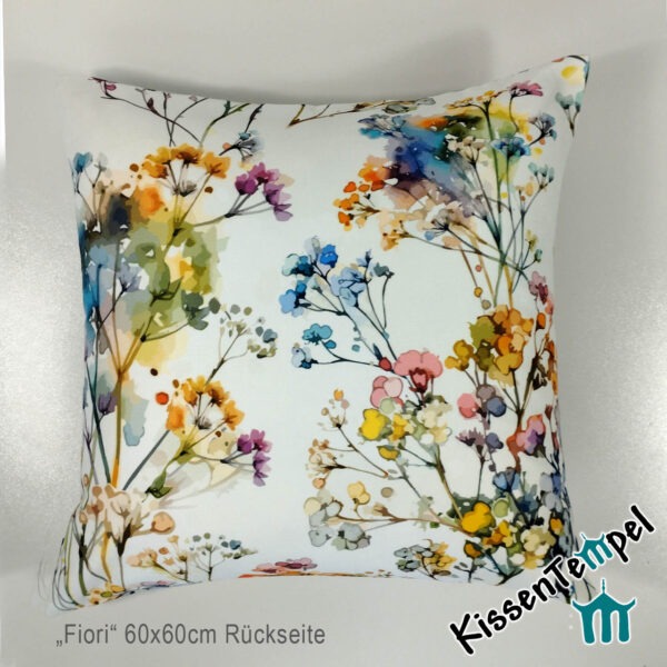 Fröhliches Blumen-Kissen 60x60 "Fiori" | KissenTempel