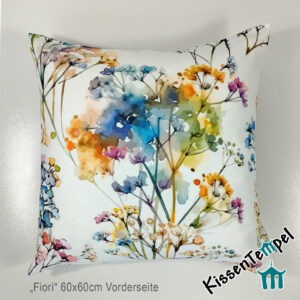 Fröhliches Blumen-Kissen 60x60 "Fiori" | KissenTempel