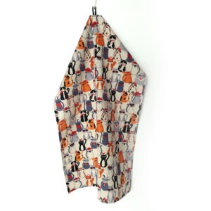 Cooles GeschirrTuch "Katzen", OEKO-TEX® Standard 100, perfektes Geschenk für Katzenfreunde