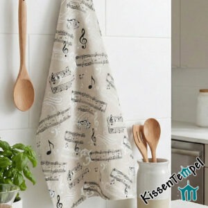 GeschirrTuch, Küchentuch "MusikNoten", das ideale ValentinsGeschenk für Musiker, Sänger, Musiklehrer