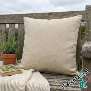 Echter Outdoor KissenBezug "Saint Tropez", Beige, Wetterfestes Polyacryl Gartenkissen